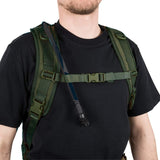 shoulder sternum straps of helikon edc backpack olive green