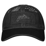 front peak of black helikon mesh baseball cap 
