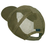 top of olive green helikon mesh baseball cap