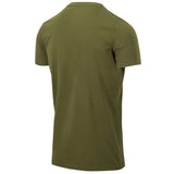 rear of helikon slim fit t-shirt us green
