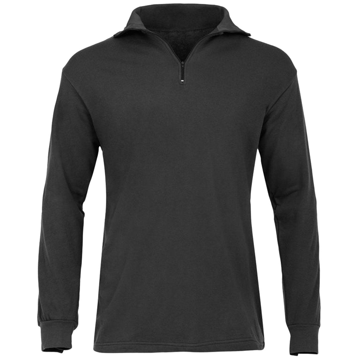highlander black norwegian shirt with open zip