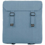 front of highlander raf blue canvas webbing backpack