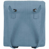 rear of highlander canvas webbing backpack raf blue