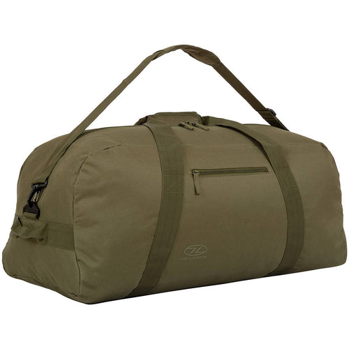 highlander cargo bag 100l olive green strap angle