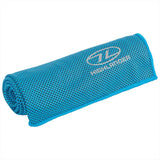 highlander cool tecch towel blue rolled