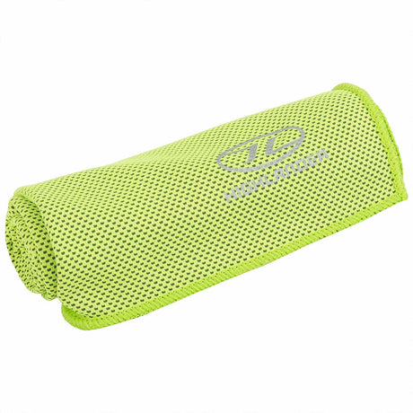highlander cool tech towel lime rolled