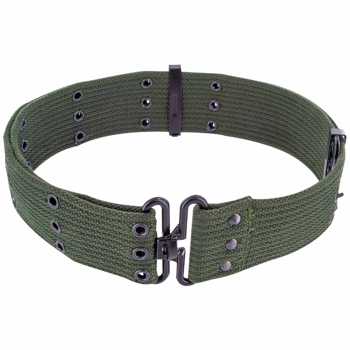 Military Cotton Pistol Belt Olive Green - Free UK Delivery
