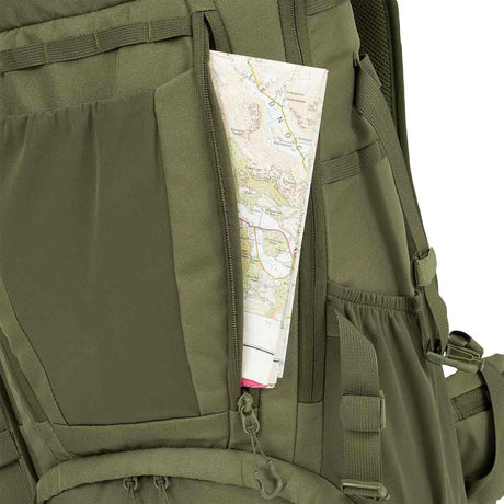 highlander eagle 3 backpack 40l ranger green side stuff pocket