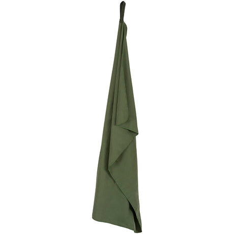 highlander fibre soft towel hanging up green