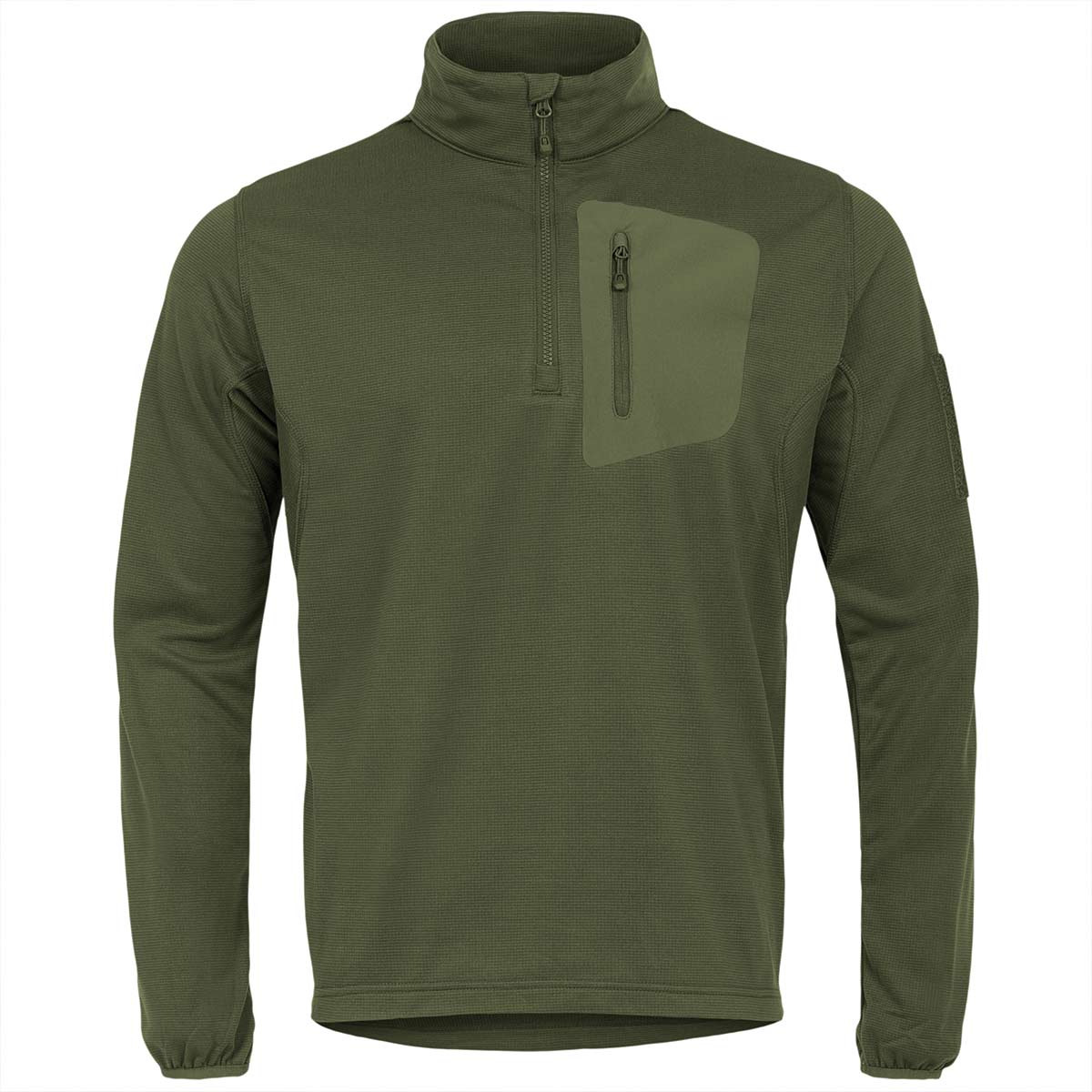 Front View of Highlander Hirta Fleece Olive Green