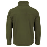 rear of highlander green odin softshell jacket