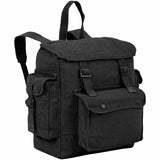 highlander black canvas webbing backpack