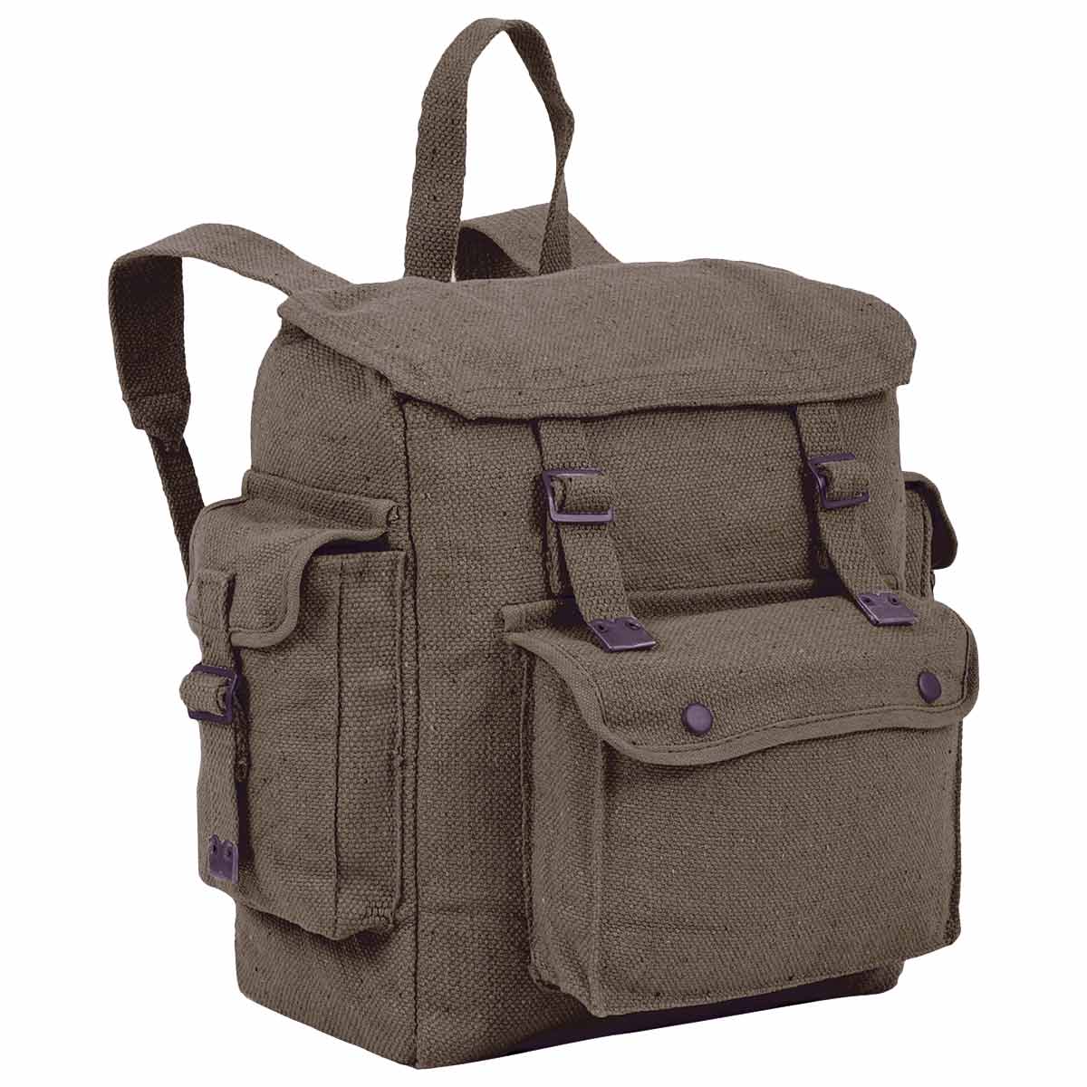 Highlander Canvas Webbing Pocketed Backpack 18L Olive | Military Kit