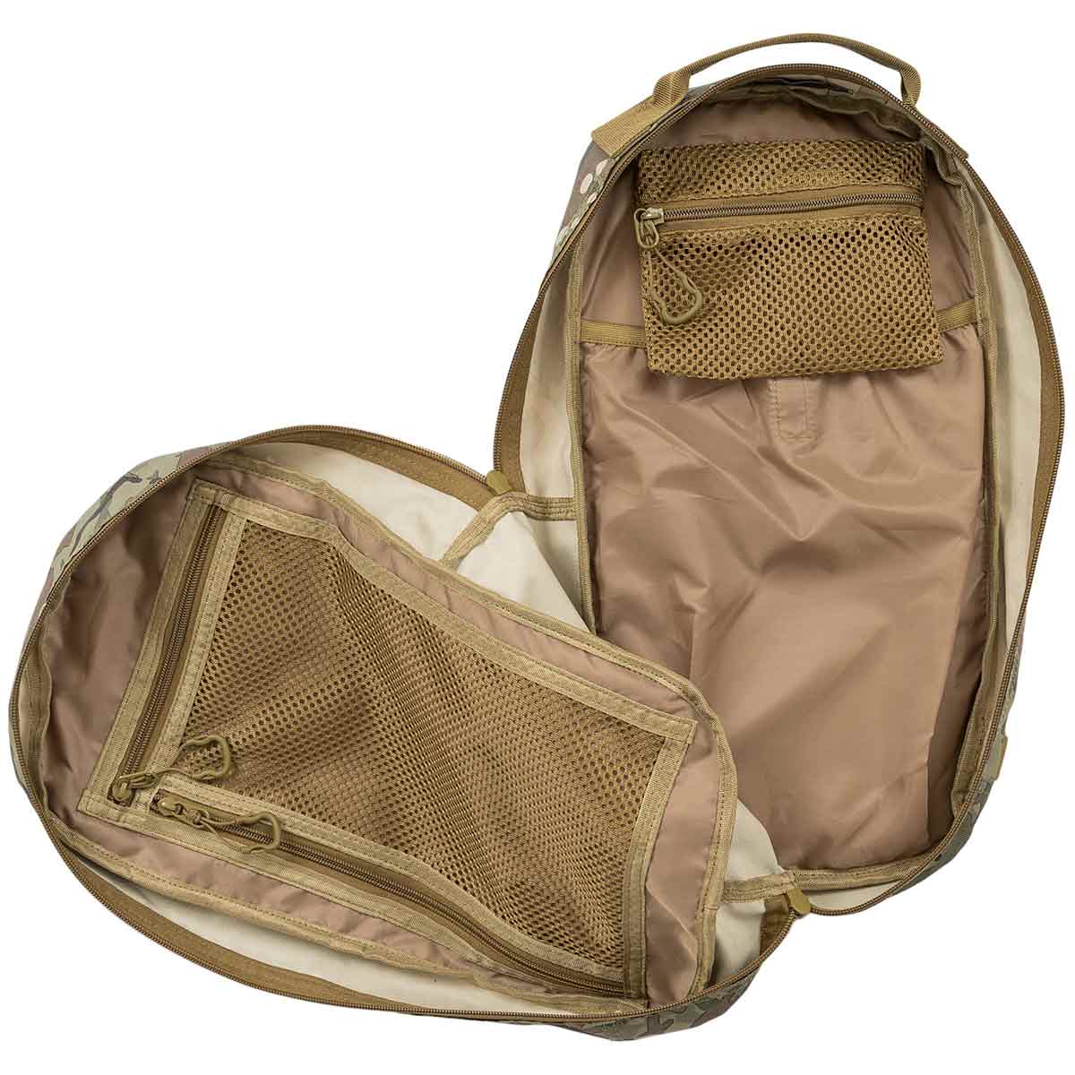 highlander scorpion gearslinger 12l hmtc camo backpack open