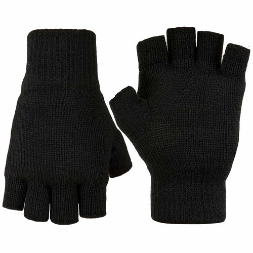 highlander stayner fingerless gloves black