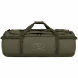 highlander storm 120 litre holdall olive green side view