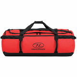 highlander storm 120 litre holdall red side view