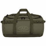 highlander storm kit bag olive green 65L side view