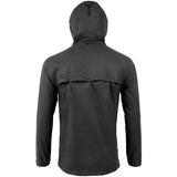 rear of black highlander waterproof stow & go jacket