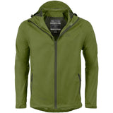 highlander stow & go unzipped rain jacket olive green