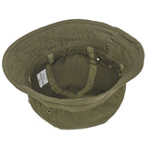 inner crown of olive green french army bush hat used