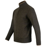 jack pyke dark olive lambswool ashcombe zipknit pullover knitwear sweater