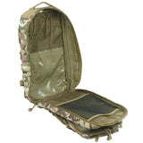 kombat 28l molle assault backpack main compartment btp camo