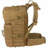 kombat 40l molle assault pack coyote side view