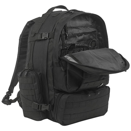 kombat 60l black viking patrol pack with utility pocket