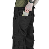 kombat black combat cargo trousers button closure pockets
