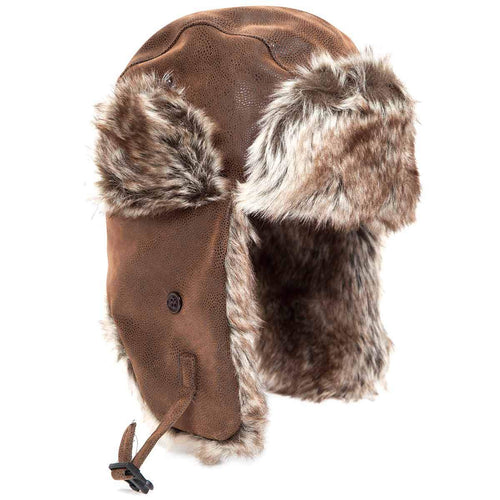 kombat polar aviator faux fur trapper hat