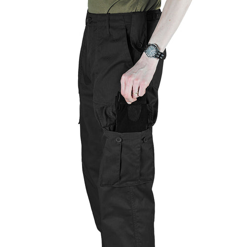 6 Pocket Basic Combat Cargo Trousers (26, Black) 