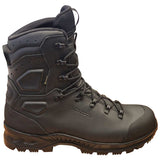 lateral side view of black gtx lowa combat boots mk2