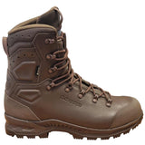 lateral side view of brown gtx lowa combat boots mk2
