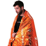 lifesystems thermal blanket being worn
