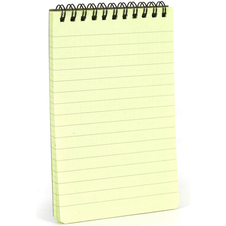    lined pages of snugpak waterproof notebook olive