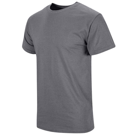 mens gildan cotton t-shirt charcoal front angle