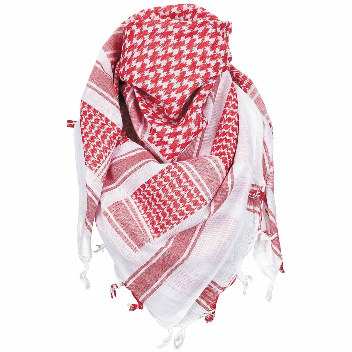 red and white shawl