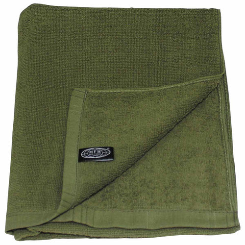 mfh terry towel olive green 110 x 50cm