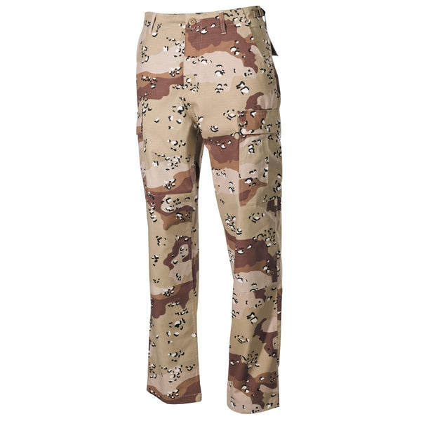 6-Colour Desert Camo Ripstop BDU Combat Trousers | Military Kit