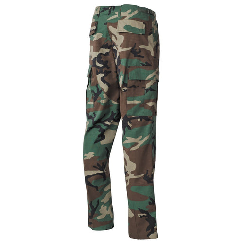 MFH Woodland Camo Ripstop BDU Combat Trousers | Military Kit
