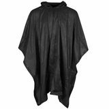 front view of black poncho