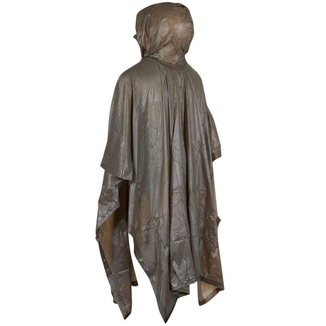 rear angle view of olive poncho