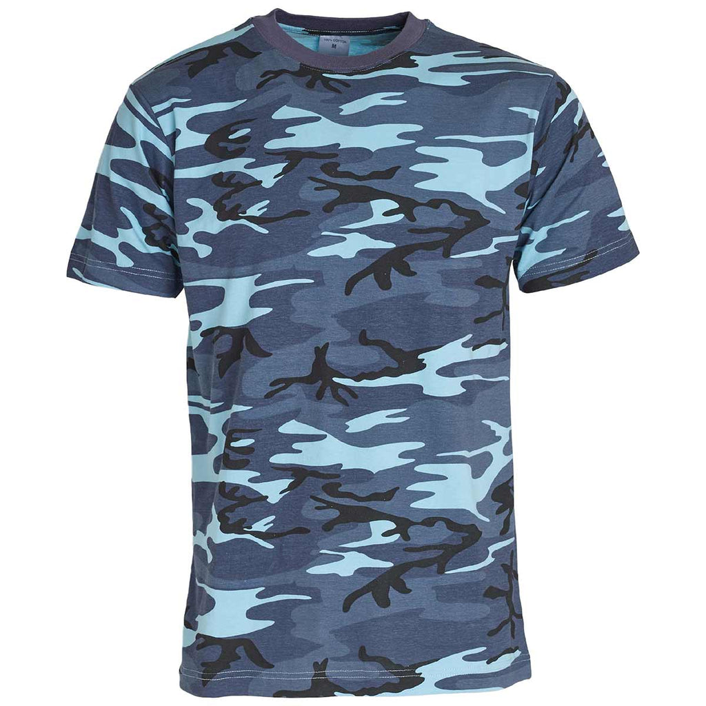Ensemble Camouflage - Haut T-shirt et Legging pour filles - Bleu Ensemble Camouflage - Haut T-shirt et Legging pour filles - Bleu