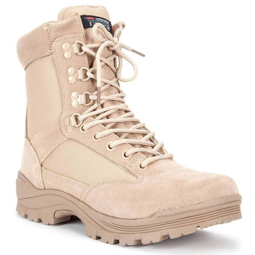 mil-tec side zip khaki desert boots