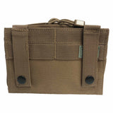 Rear of Mil-Tec Small Zipped MOLLE Belt Pouch Dark Coyote