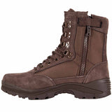 instep of mil-tec tactical side zip boots brown