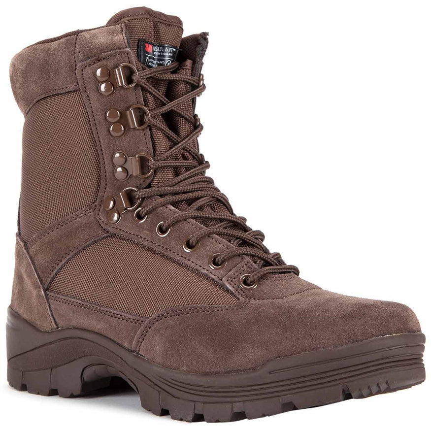 Men's Military Dark Brown Combat Boots | Heavy Duty Style