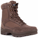 mil-tec tactical side zip boots brown