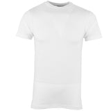 military style plain tshirt white front view